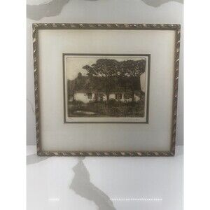 1975 GINGRAS, Gilles Emmanuel "Untitled - Cottage" Etching Signed 42 of 100